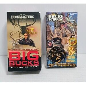 BUCKMASTERS BIG BUCKS & DRURY OUTDOORS DREAM SEASON 5 SEALED NEW VHS LOT